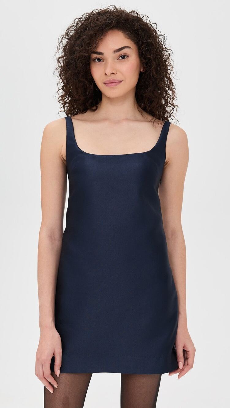 NWT Reformation Elinda Midnight Navy Open Back Mini Dress Size 10